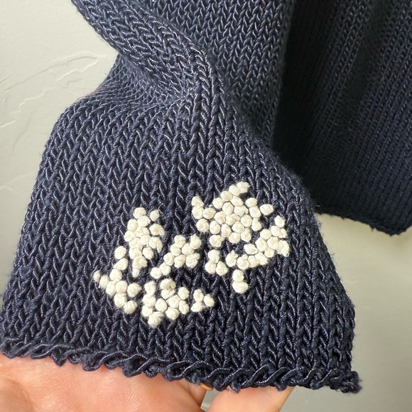 Talbots blue and Cream Floral Cardigan - Picture 4 of 6